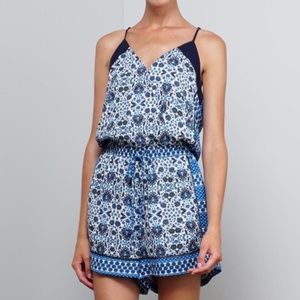 Blue Floral Romper by Adelyn Rae